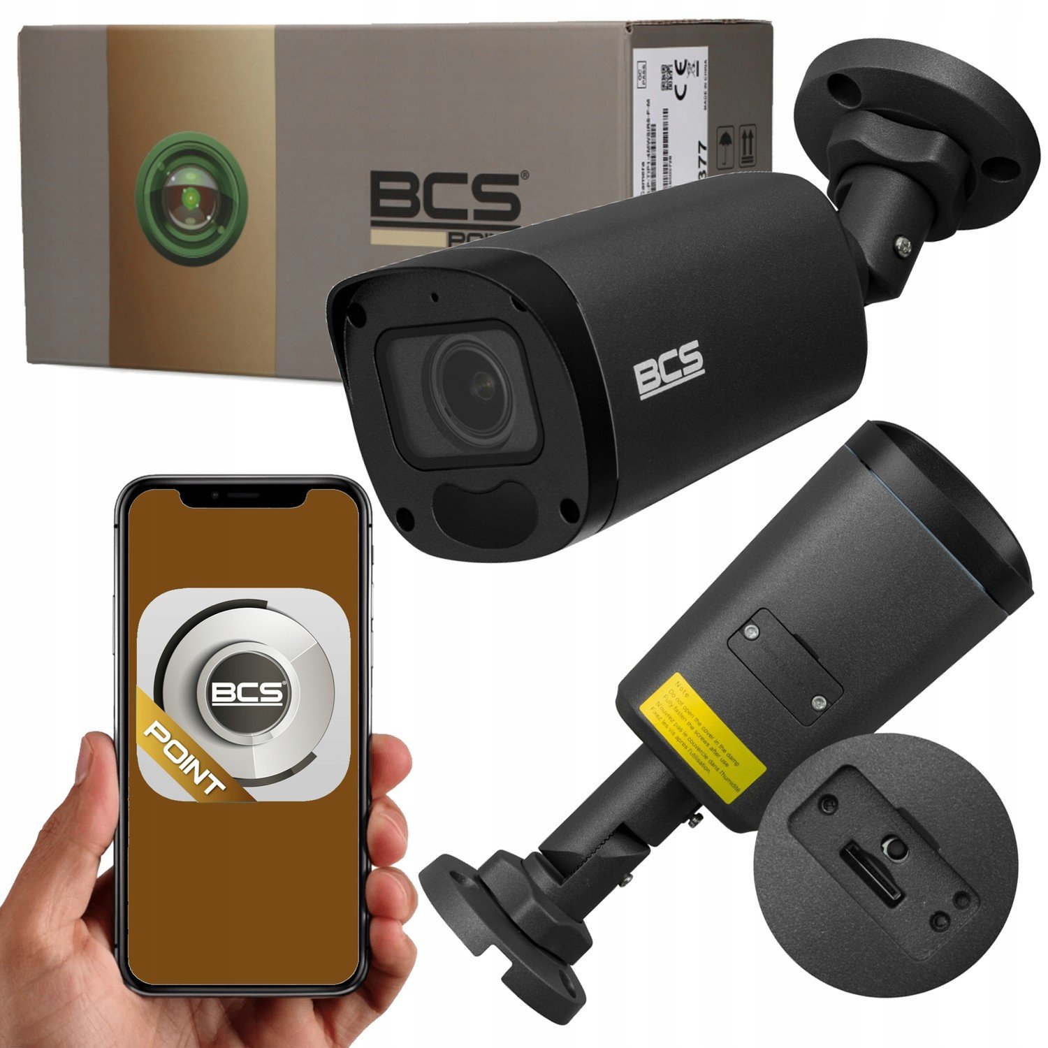 Černá Ip Kamera 2MP Bcs Point BCS-P-TIP42VSR5-G