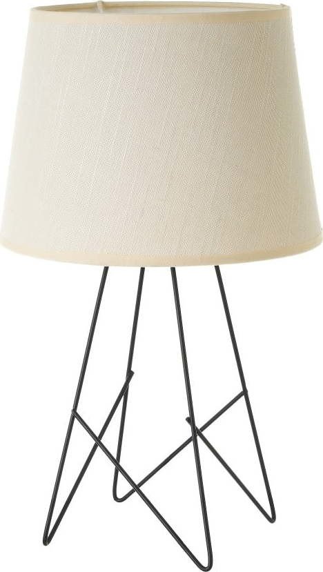 Černo-krémová stolní lampa s textilním stínidlem (výška 38,5 cm) – Casa Selección