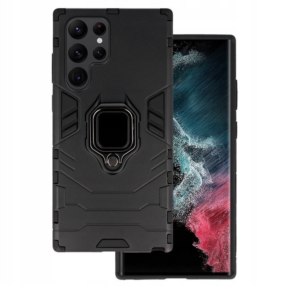 Ring Armor pouzdro pro Samsung Galaxy S22 Ultra černé