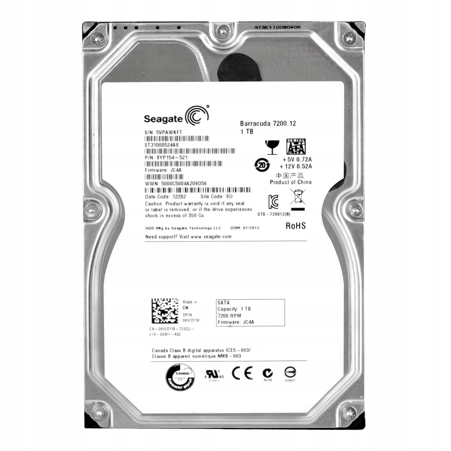 Dell 08WDYM 1TB 7.2K Sata III 3.5'' ST31000524AS