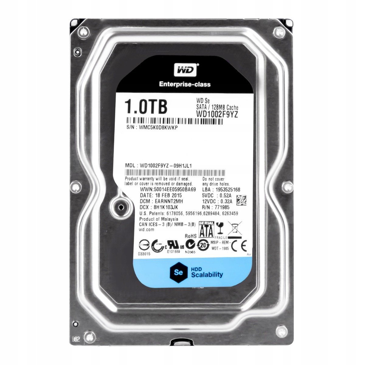 Wd Se 1TB 7,2K 128MB Sata III 3,5'' WD1002F9YZ