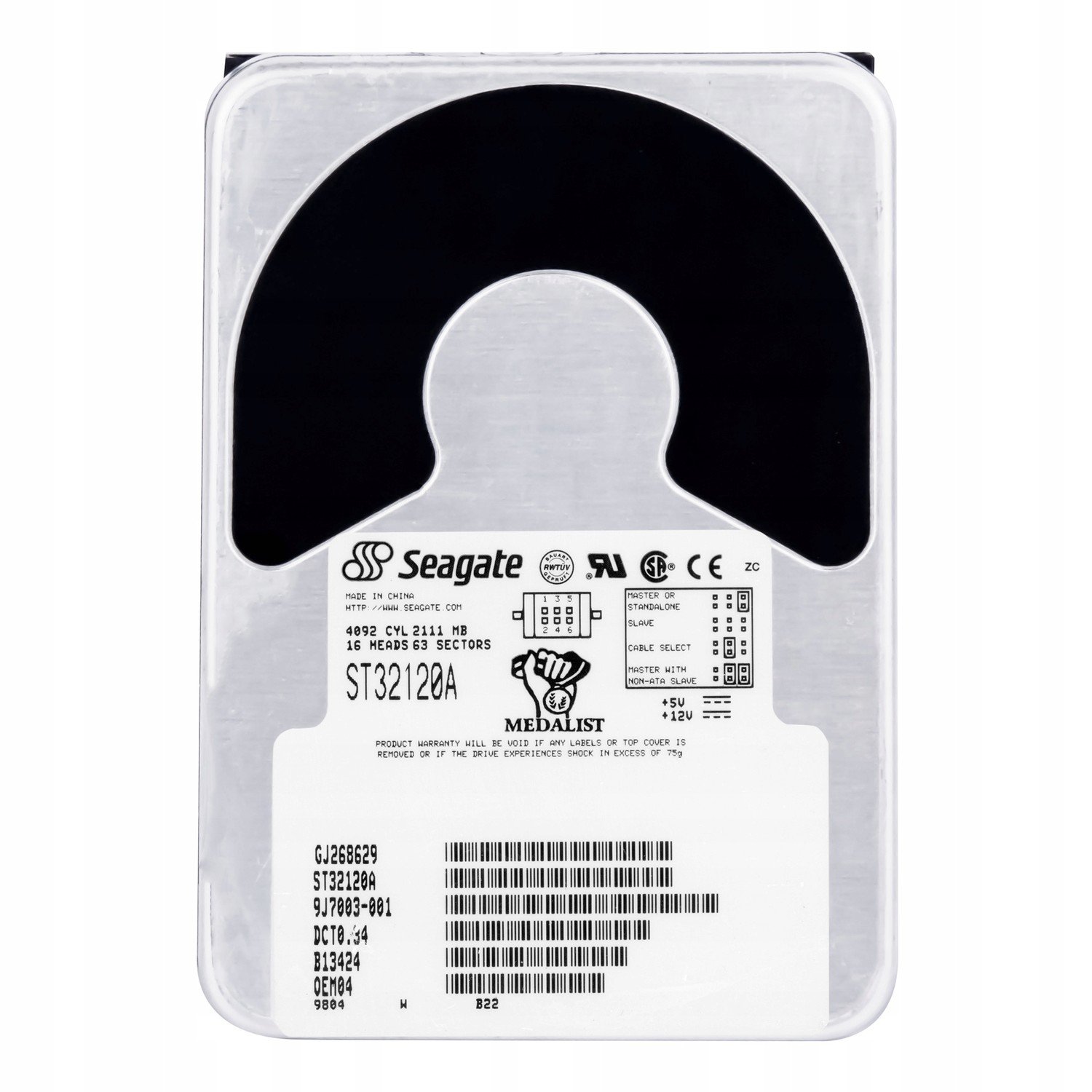 Seagate Medailista 2.1GB 4.5K Ata 3.5'' ST32120A