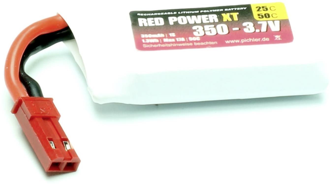 Red Power akupack Li-Pol (modelářství) 3.7 V 350 mAh 25 C Softcase JST, BEC