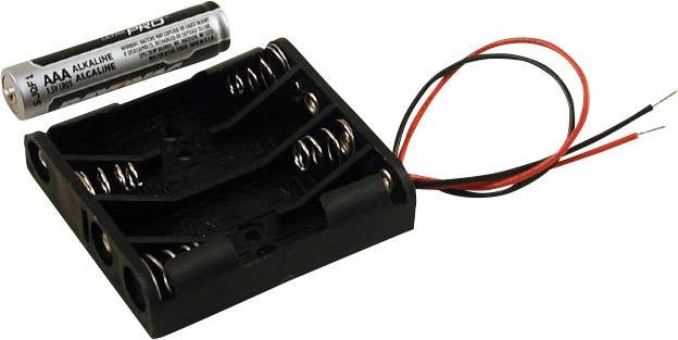 Hammond Electronics BH4AAAW bateriový držák 4x AAA plast černá 1 ks