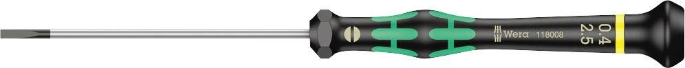 pro elektroniku a jemnou mechaniku šroubovák pro šrouby Microstix Wera 2035 05118008001 Šířka čepele: 2.5 mm Délka dříku: 80 mm