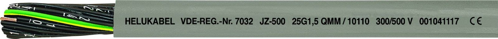 Helukabel JZ-500 řídicí kabel 5 G 1.50 mm² šedá 10095 metrové zboží