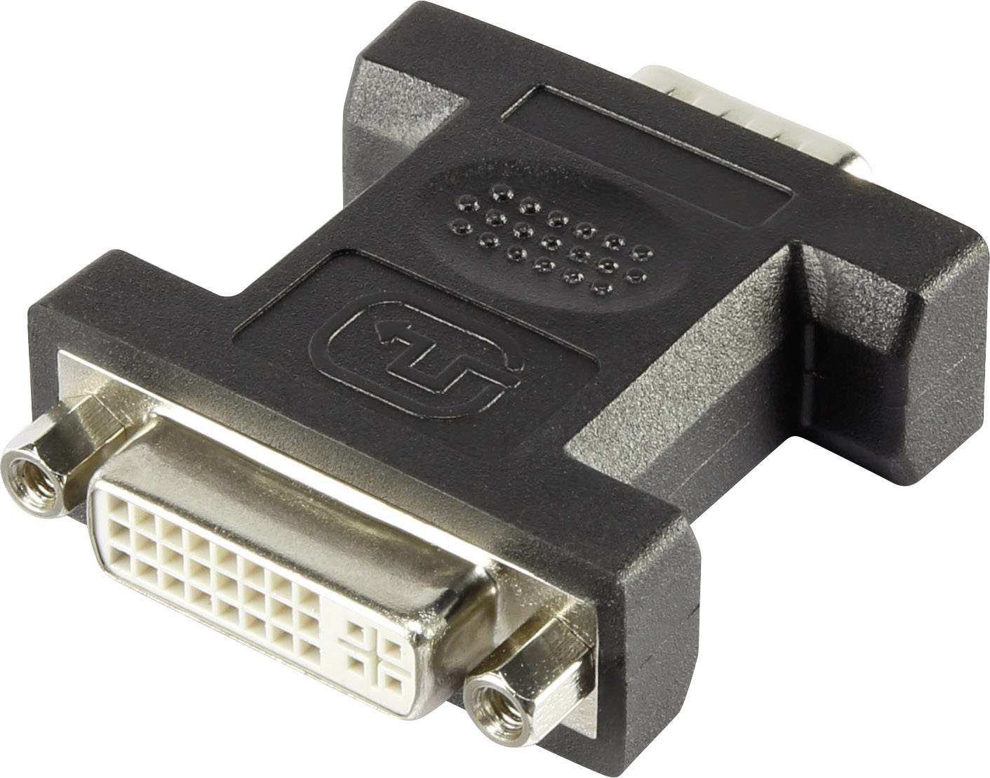 DVI / VGA adaptér Renkforce [1x DVI zásuvka 24 plus 5pólová - 1x VGA zástrčka], bílá, lze šroubovat