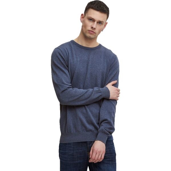 BLEND BHNOLEN PULLOVER Pánský svetr, tmavě modrá, velikost XL