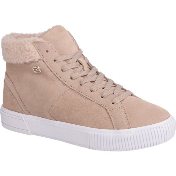Tommy Hilfiger VULC SUEDE SNEAKER HI Dámské tenisky, béžová, velikost 40