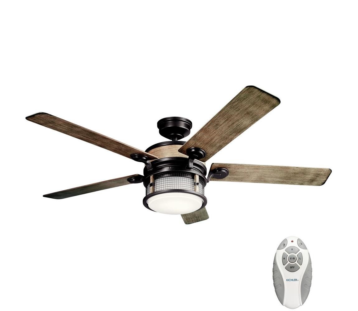 Elstead Kichler KLF-AHRENDALE-60-AVI-LED Stmívatelný stropní látor 10W/230V IP44+DO