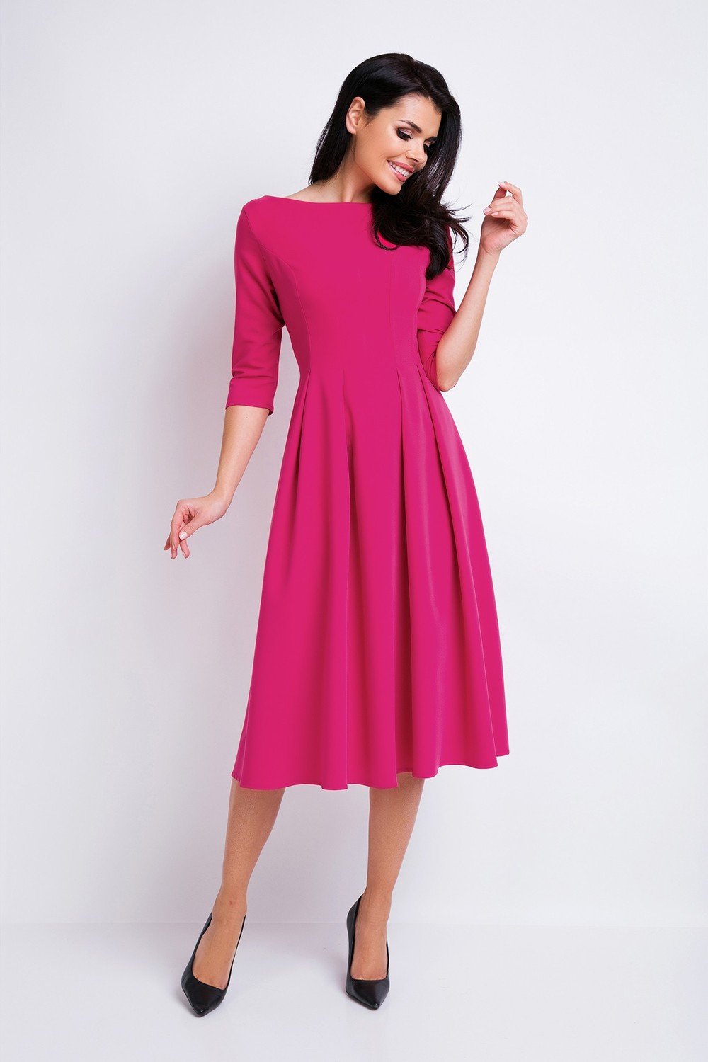Awama Dámské společenské šaty Enylat A159 růžová S
