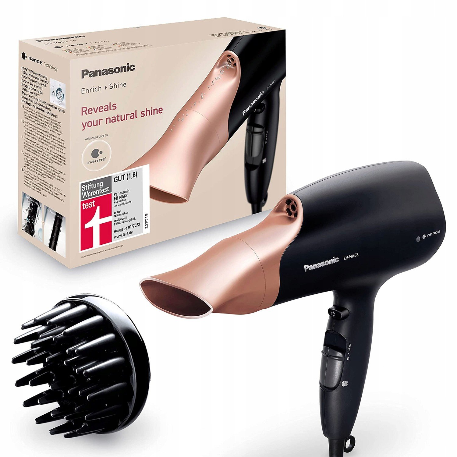 Panasonic EH-NA63-CN825 fén na vlasy černá, růžovozlatá