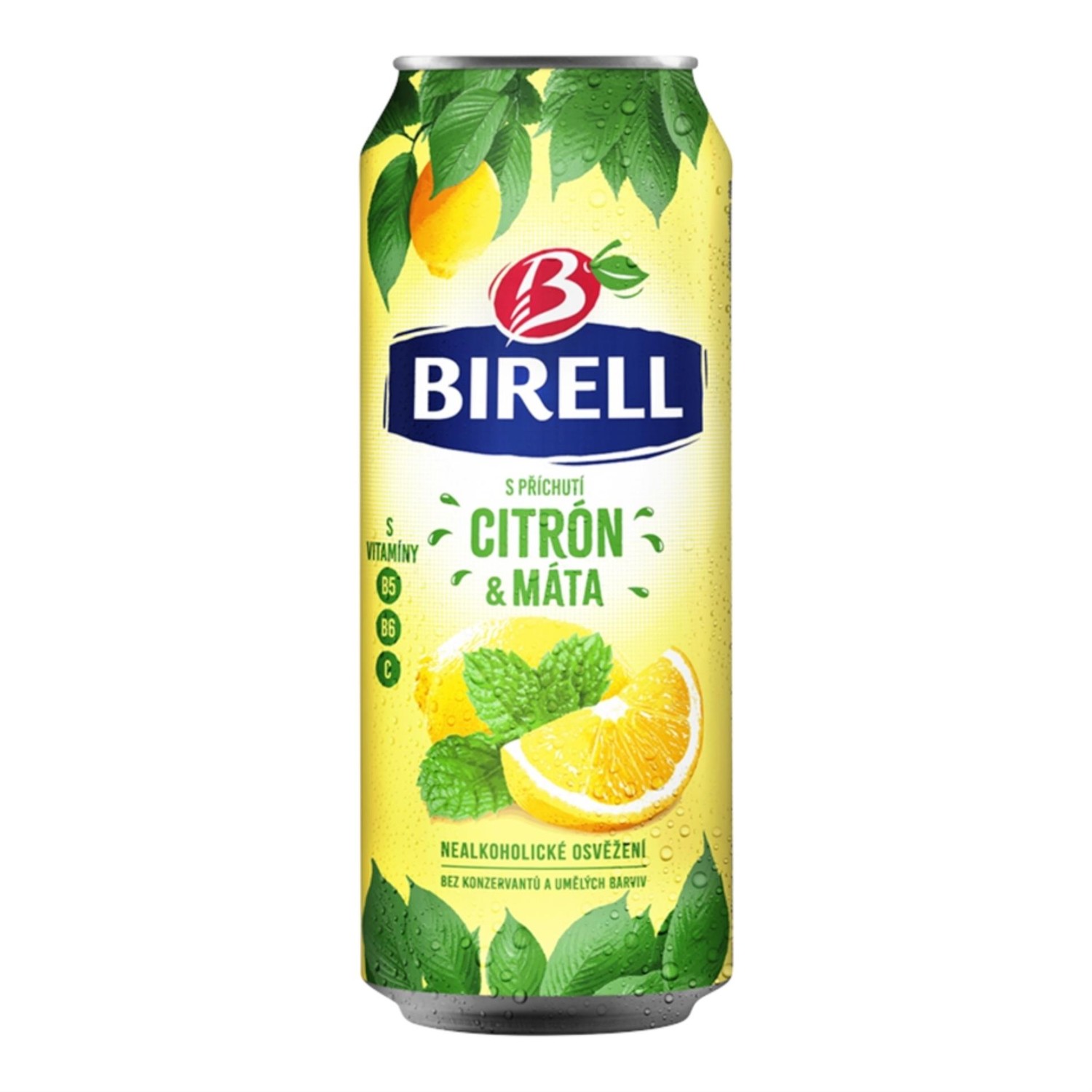 Nealkoholické pivo Birell - citron&máta, 24x 0,5 l, plech