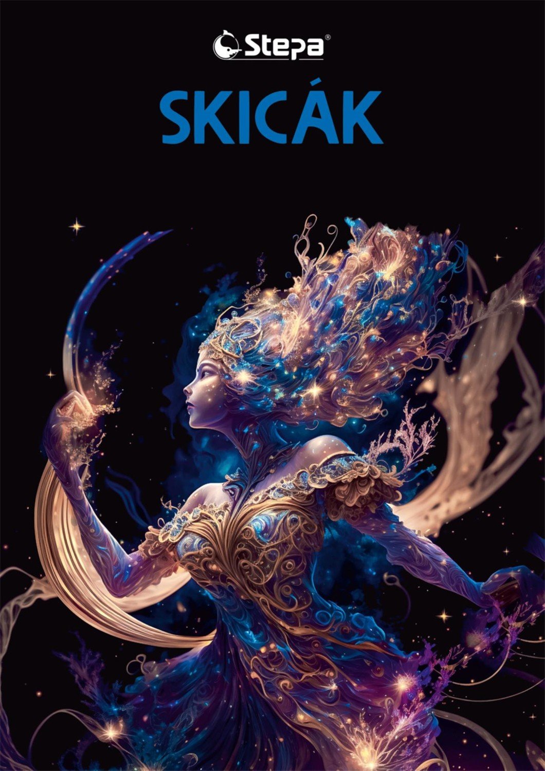 Skicák A4 - 20 listů, 180g/m2, černý