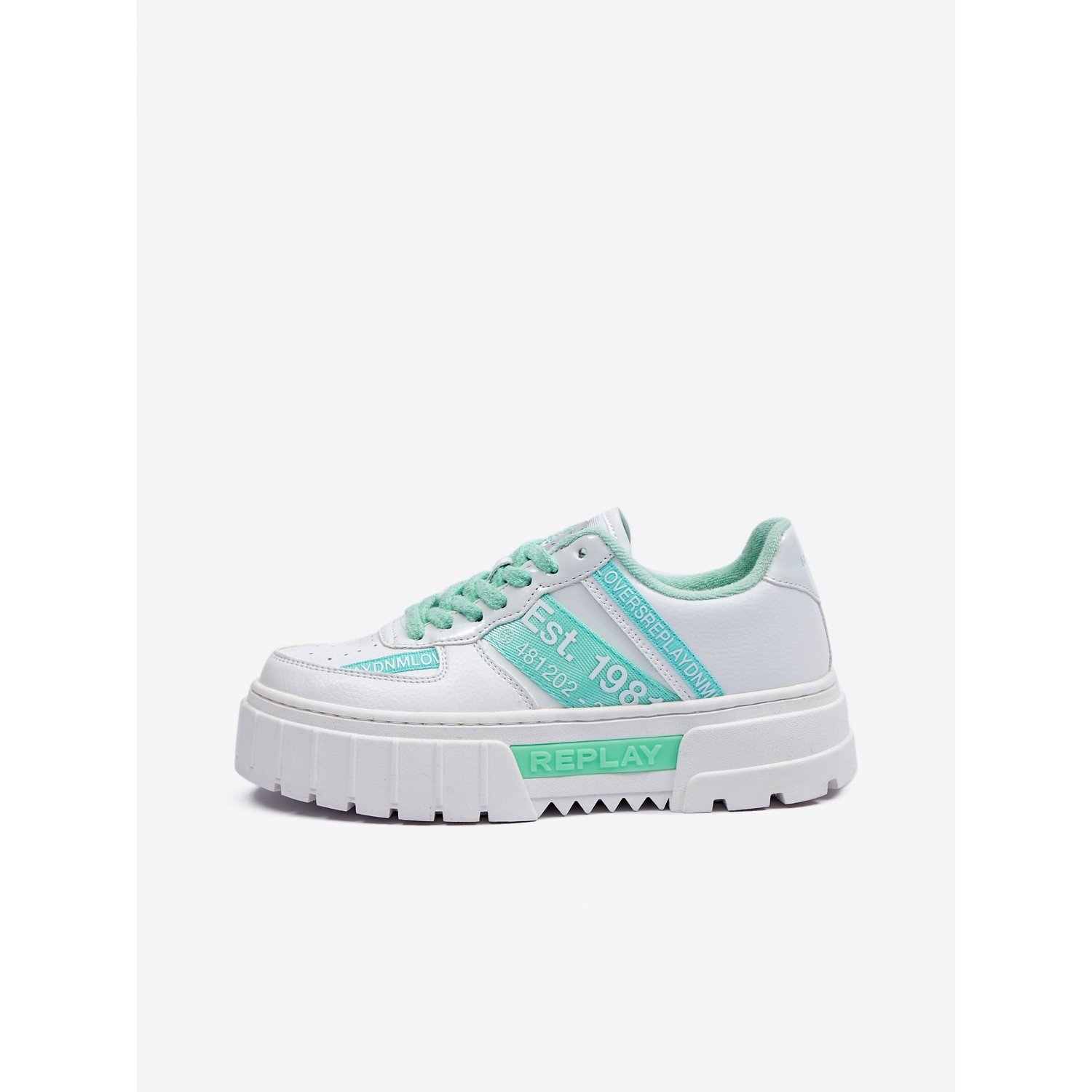 Replay Boty Scarpa White Aqua - Dámské