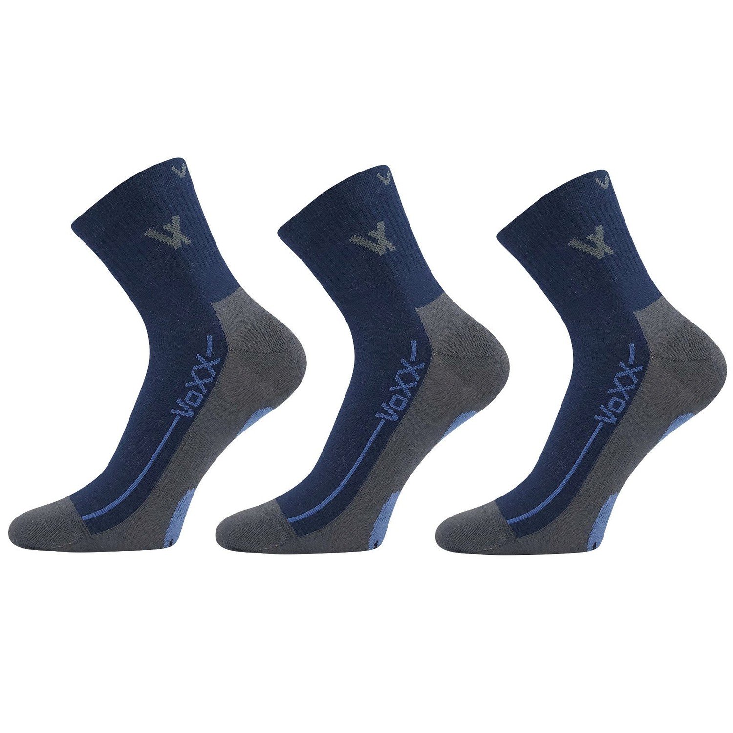 3PACK ponožky VoXX tmavě modré (Barefootan-darkblue)