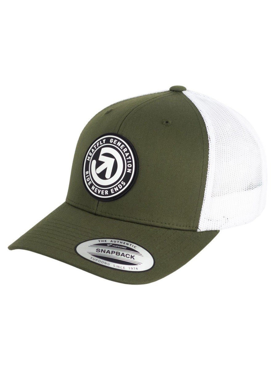 Kšiltovka meatfly mf view trucker zelená/bílá one size