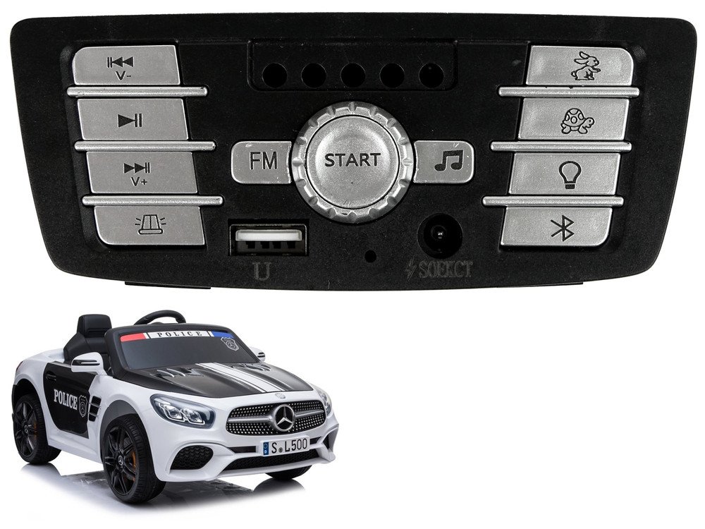 mamido Hudební panel do elektrického vozítka policie Mercedes SL500