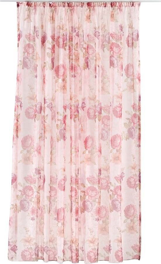 Růžová záclona 300x245 cm Angel – Mendola Fabrics