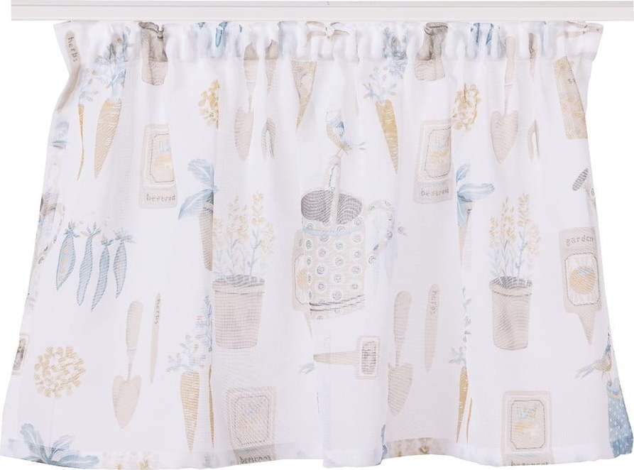 Krémová záclona 125x50 cm Frutta – Mendola Fabrics