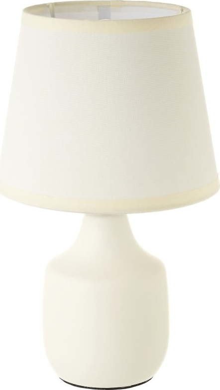 Bílo-krémová keramická stolní lampa s textilním stínidlem (výška 24 cm) – Casa Selección