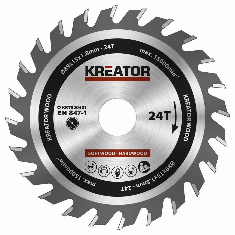 Kreator Pilový kotouč na dřevo 89mm, 24T