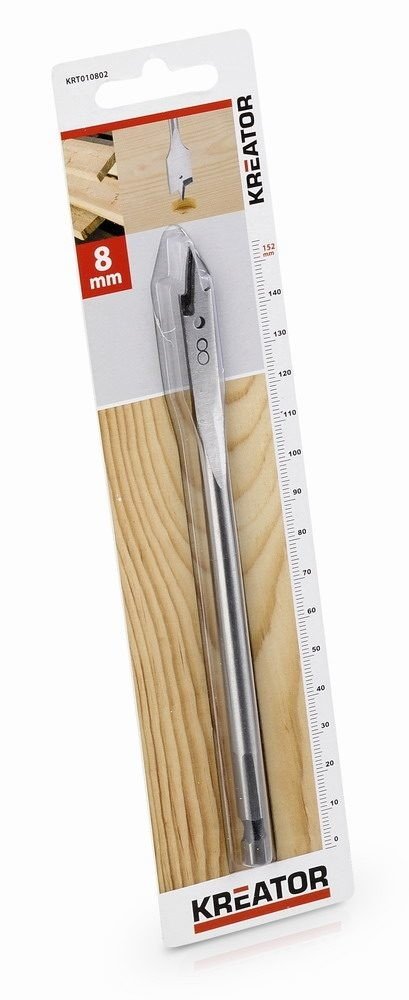 Kreator Plochý vrták do dřeva 8 x 152 mm