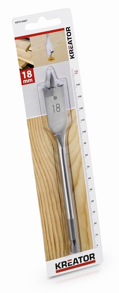 Kreator Plochý vrták do dřeva 18 x 152 mm