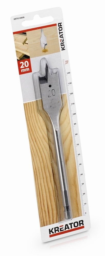 Kreator Plochý vrták do dřeva 20 x 152 mm