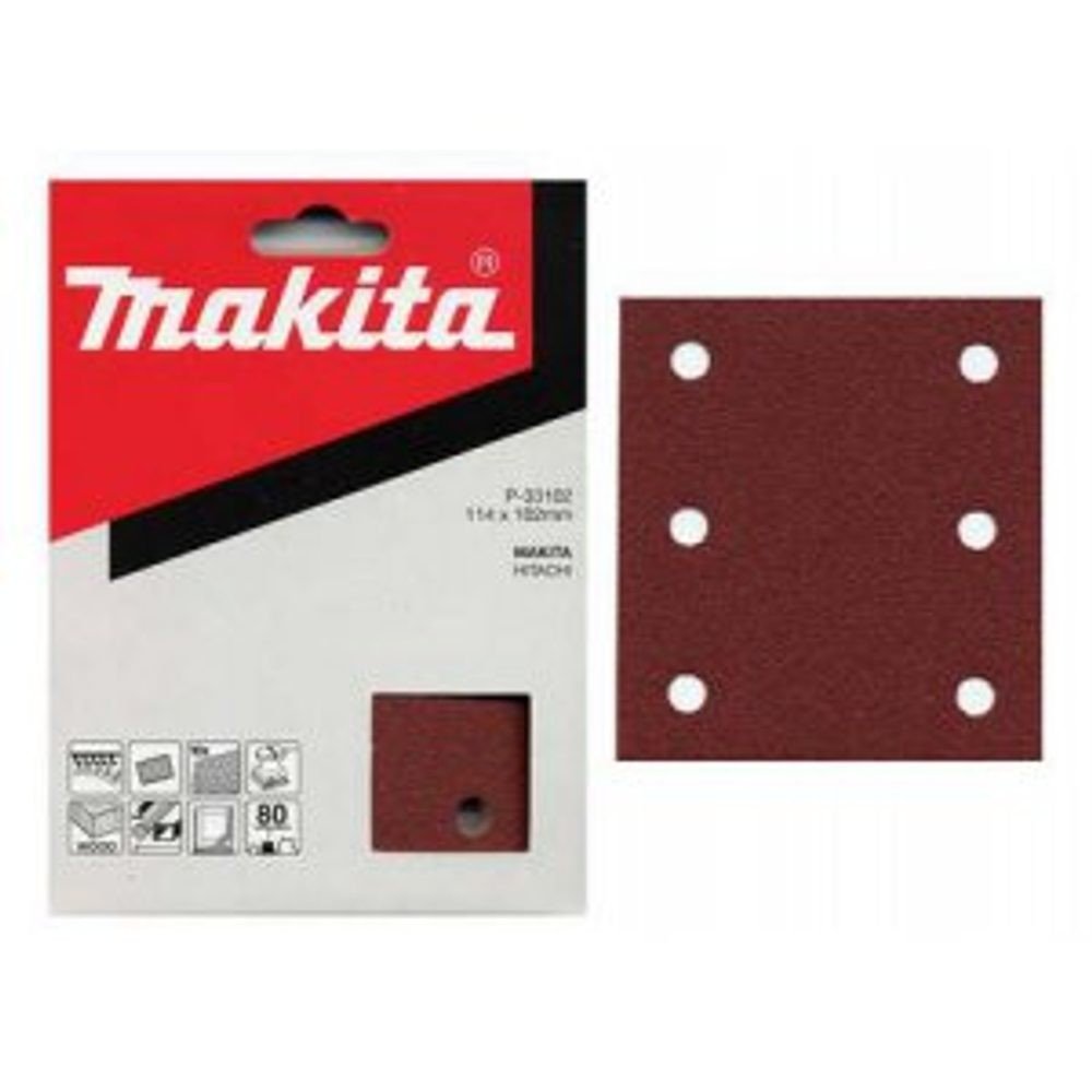 Makita 10x Brusný papír 114x102 mm, K240