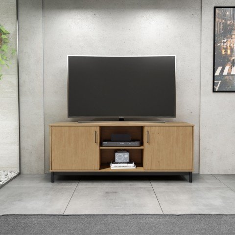 TV stolek 2 dveře buk černý Madrid Akce, super cena Idea