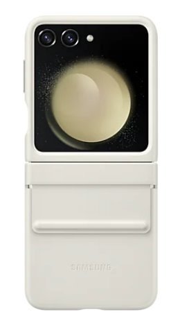 Samsung Zadní kryt z eko kůže pro Galaxy Z Flip5 Cream