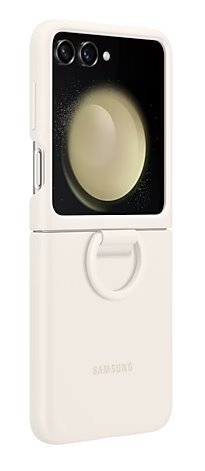 Samsung Silikonový kryt s držákem na prst pro Galaxy Z Flip5 Cream