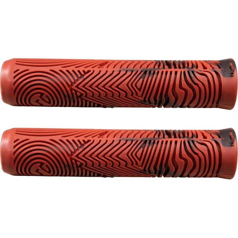 grip na koloběžku NORTH SCOOTERS - Industry Gripy Na Koloběžku (BLACK RED SWIRL) velikost: OS