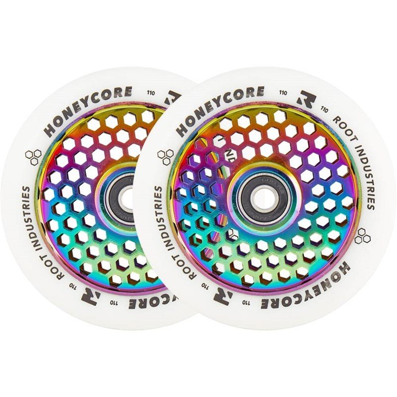 kolečko ROOT INDUSTRIES - Root Honeycore White 110mm 2-pack Pro Scooter Wheels (NEOCHROME)