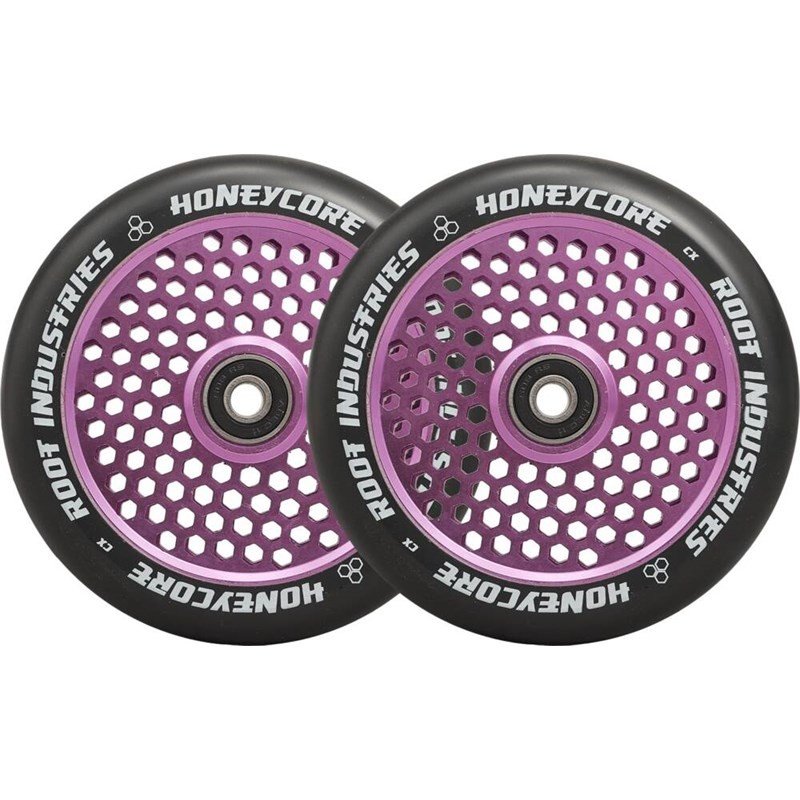 kolečko ROOT INDUSTRIES - Root Honeycore Black 120mm 2-pack Pro Scooter Wheels (FIALOVÁ)