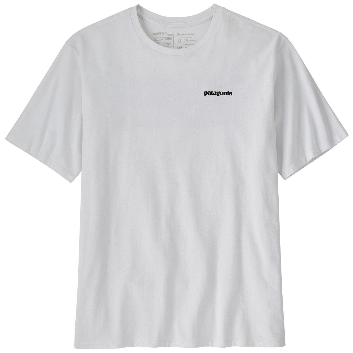Pánské triko Patagonia P-6 Logo Responsibili Tee Velikost: S / Barva: bílá
