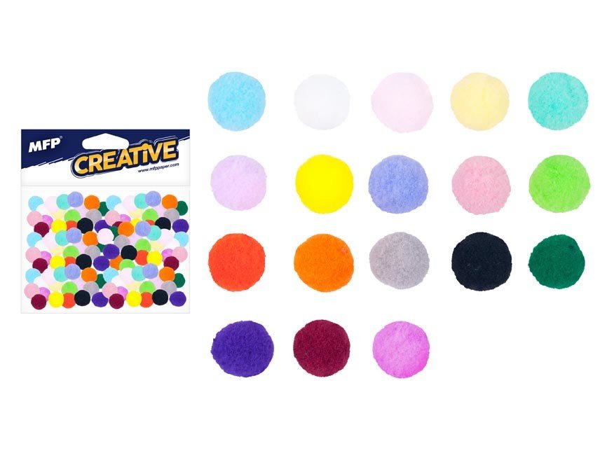 MFP 1042291 Kuličky Pompom 1,5cm/80ks standard mix