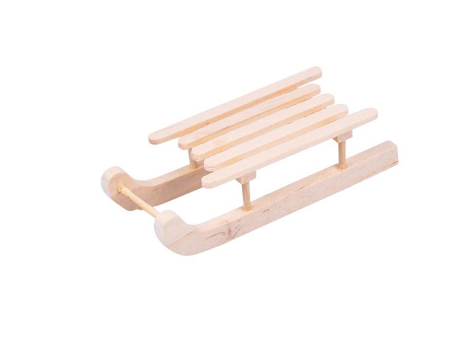 MFP 8886466 Sáňky přírodní dřevo 15cm