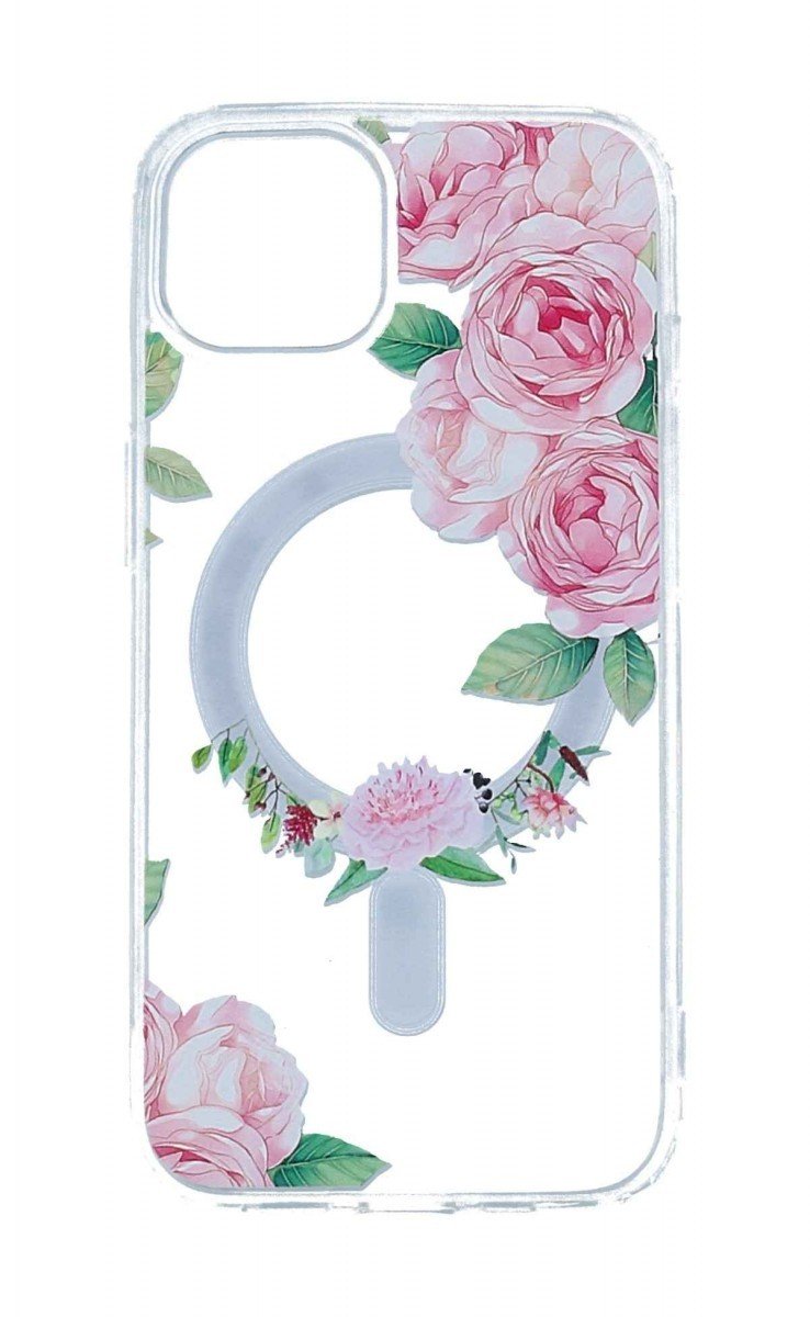 Kryt Tel Protect Flower iPhone 14 MagSafe s růžovými květy 98526