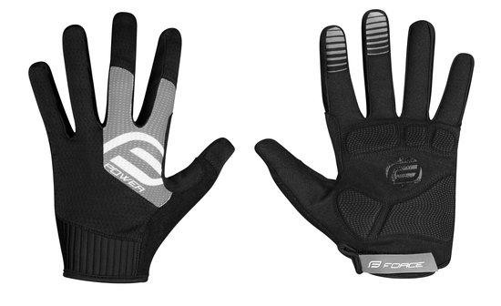 FORCE MTB POWER rukavice, černo-šedé vel.XL