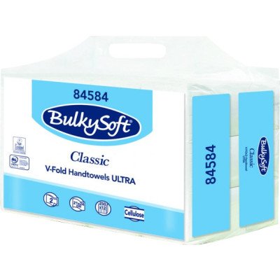 BulkySoft Classic 2vrstvé papírové ruční skládané 21 × 24 cm, 12× 250 ks