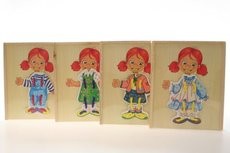 Lamps dřevěné oblékání holka