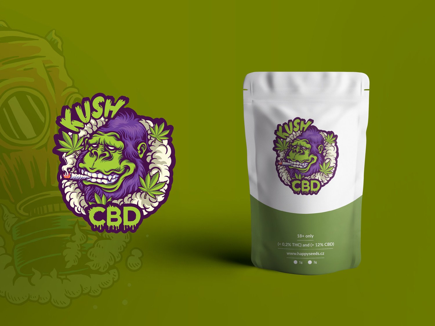 CBD konopí - CBD Kush - happy seeds Váha: 1 g