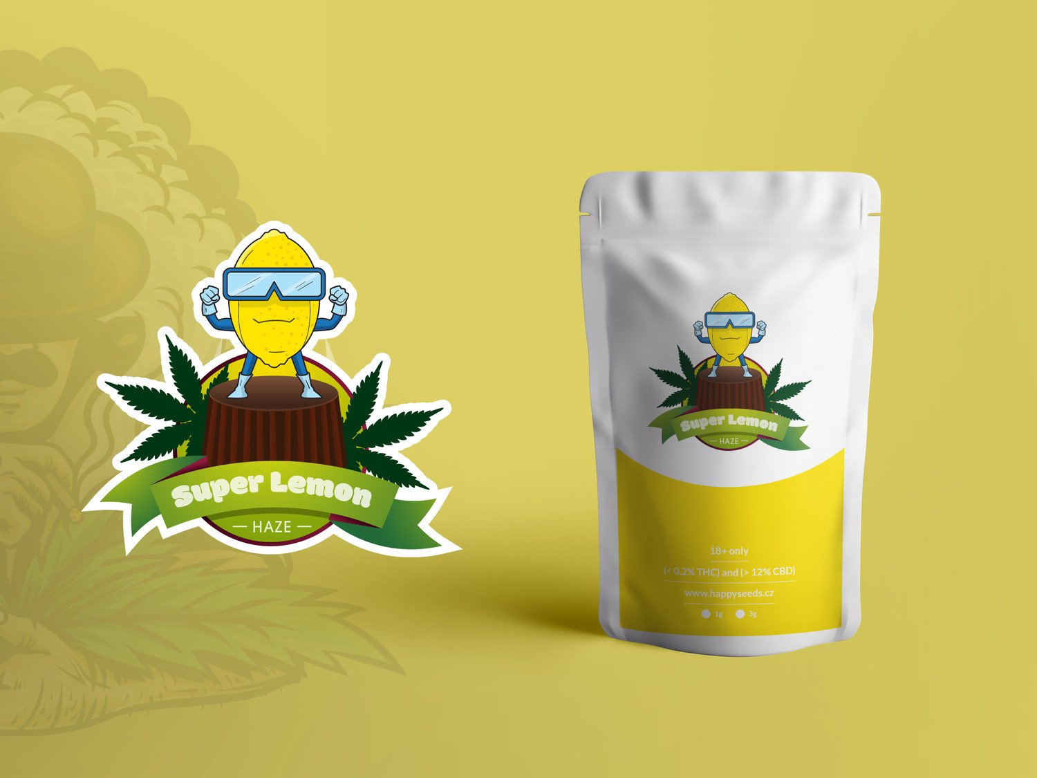 CBD konopí - Super Lemon Haze - happy seeds Váha: 1 g