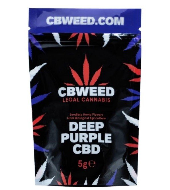 CBD konopí - Deep Purple CBD - CBWEED - 0,2% THC Váha: 2 g