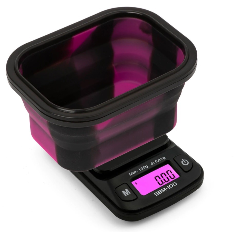 On Balance Digitální váha s růžovou silikonovou vaničkou, 0,01 - 100 g