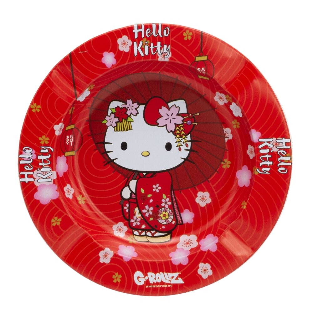 G-ROLLZ Kovový popelník Hello Kitty - Kimono Red
