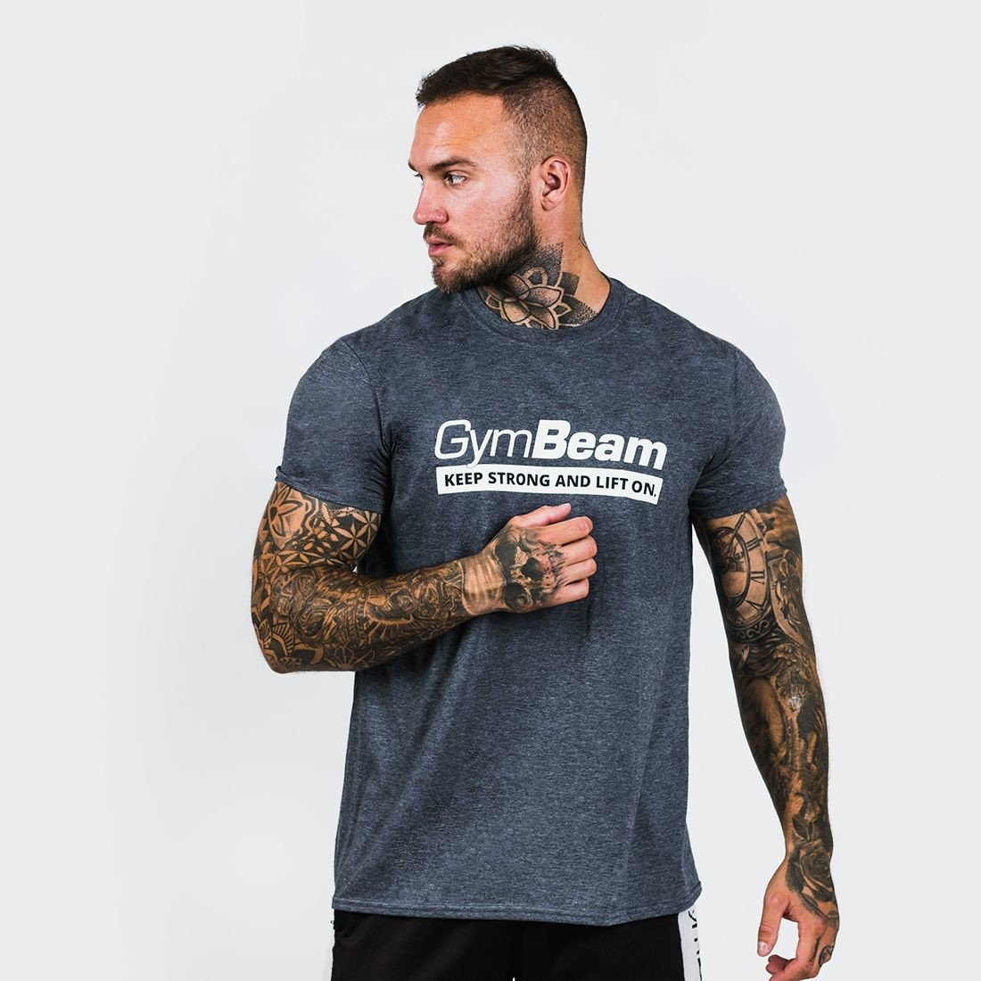 Gym Beam Tričko Keep Strong Heather Navy Velikost: S