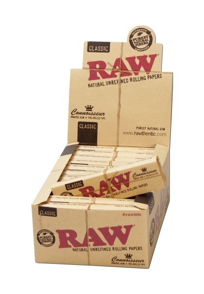 Cigaretové papírky RAW Connoisseur king size + předrolované filtry